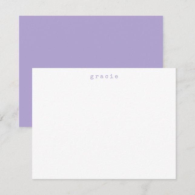 Minimalistisch Retro-Schreibmaschine Individuelle  Mitteilungskarte (Vorne/Hinten)