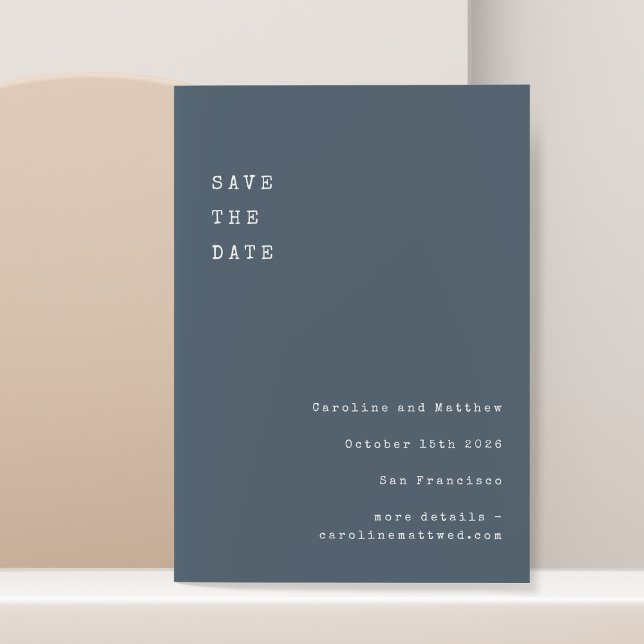 Minimalistisch Retro-Schreibmaschine Schriftart Ho Save The Date (Von Creator hochgeladen)