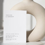 Minimalistisch Retro Schwarz-weiße Schreibmaschine Einladung<br><div class="desc">Minimalistische Schwarz-Weiß-Retro-Schreibmaschine Typografie Einladung Hochzeit</div>