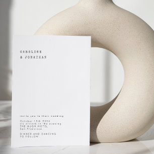 Minimalistisch Retro Schwarz-weiße Schreibmaschine Einladung