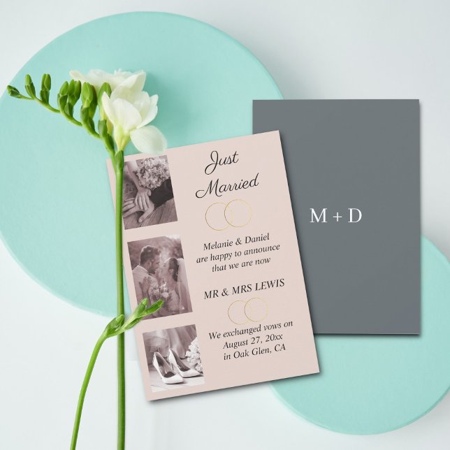 Minimalistisch Rings Wedding Ankündigung (Von Creator hochgeladen)