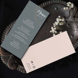 Minimalistisch Rings Wedding Menu Menükarte