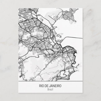 Minimalistisch Rio de Janeiro Brasilien Postkarte