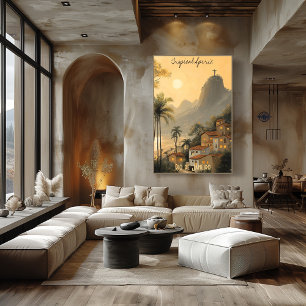 Minimalistisch Rio de Janeiro Skyline - Brasiliani Poster