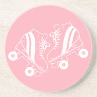 Minimalistisch Roller Skate Roller Skaten Pink