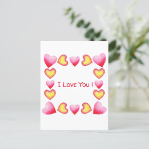 Minimalistisch Romantik I Liebe Sie Valentinstag Einladungspostkarte