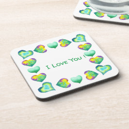 Minimalistisch Romantik I Liebe Sie Valentinstag Getränkeuntersetzer