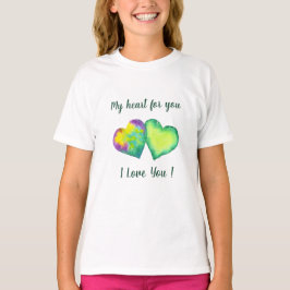 Minimalistisch Romantik I Liebe Sie Valentinstag T-Shirt