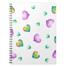 Minimalistisch-Romantisches Wasserfarbenherz-Noteb Notizblock