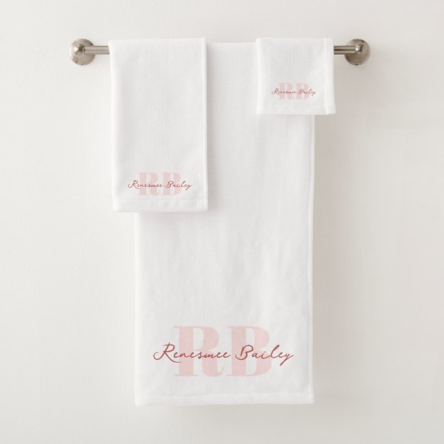 Minimalistisch rosa badhandtuch set (Insitu)