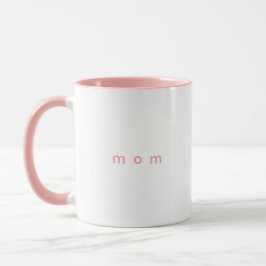Minimalistisch rosa Benutzerdefinierter Text MIME  Tasse