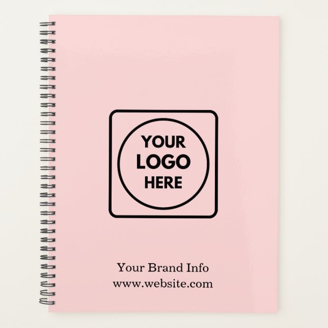Minimalistisch rosa | Benutzerdefiniertes modernes Planer (Vorderseite)