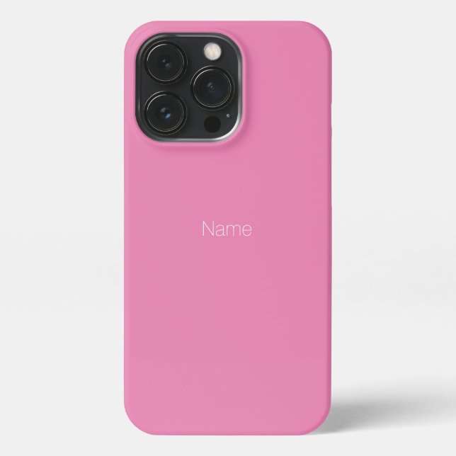 Minimalistisch rosa individuelle Name iPhone Hülle (Rückseite)
