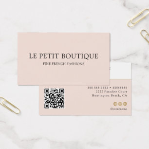 Minimalistisch rosa mit QR-Code