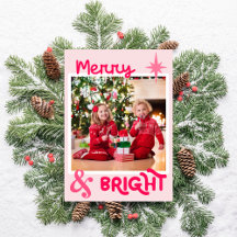 Minimalistisch rosa Niedliches Foto Weihnachten