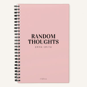 Minimalistisch rosa Notebook Notizbuch
