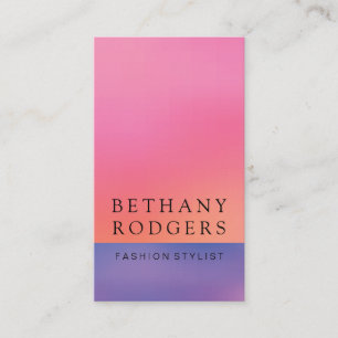Minimalistisch rosa orange Lila Mischung Visitenkarte