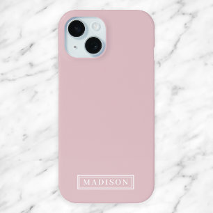 Minimalistisch Rosa Personalisierter Name Case-Mate iPhone Hülle