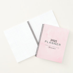 Minimalistisch rosa Tagebuchbeschreibung Notizbuch