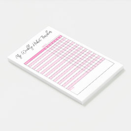 Minimalistisch rosa wöchentliche Habit-Tracker Pos Post-it Klebezettel