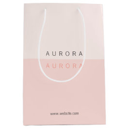 Minimalistisch rosa Zweitklone-Visitenkarte Mittlere Geschenktüte