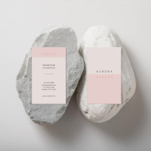 Minimalistisch rosa Zweitklone-Visitenkarte