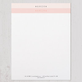 Minimalistisch rosa Zweitone Briefbogen