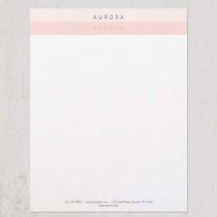 Minimalistisch rosa Zweitone Briefbogen