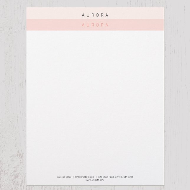 Minimalistisch rosa Zweitone Briefbogen (Von Creator hochgeladen)