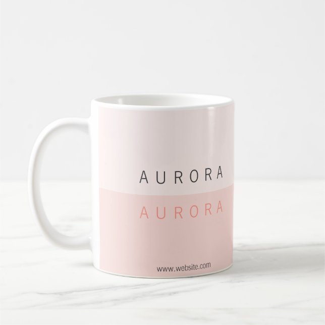 Minimalistisch rosa Zweitone Kaffeetasse (Links)