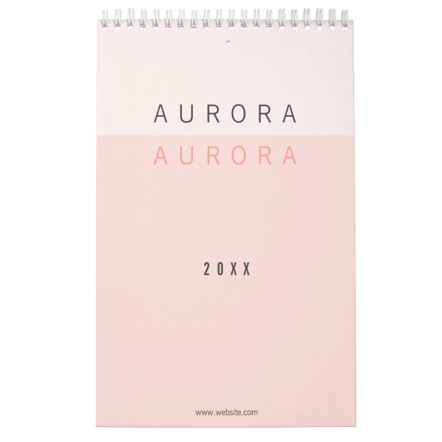 Minimalistisch rosa Zweitone Kalender (Titelbild)