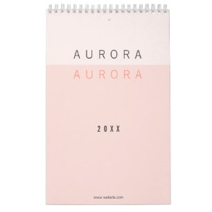 Minimalistisch rosa Zweitone Kalender