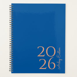 Minimalistisch Royal Blue Custom Personal Monthly Planer