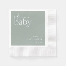 Minimalistisch Sage Green Baby Dusche