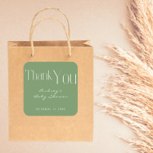 Minimalistisch Sage Green Baby Dusche Vielen Dank