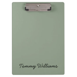 Minimalistisch Sage Green Beruflich Simple Klemmbrett