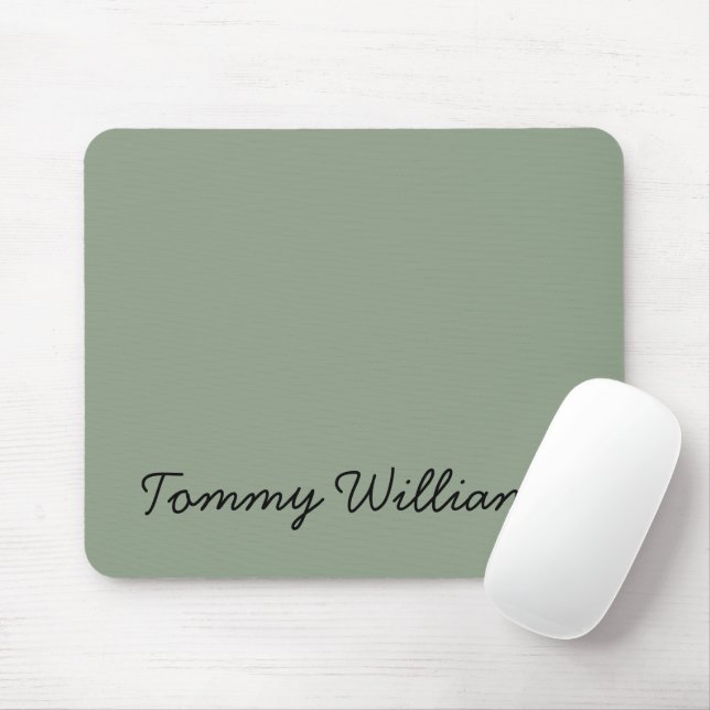 Minimalistisch Sage Green Beruflich Simple Mousepad (Mit Mouse)
