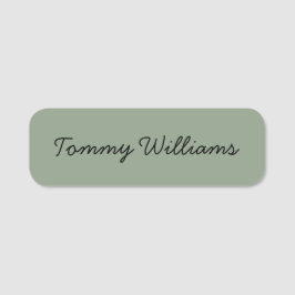Minimalistisch Sage Green Beruflich Simple Namensschild
