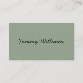 Minimalistisch Sage Green Beruflich Simple Visitenkarte