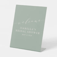 Minimalistisch Sage Green Brautparty Willkommen