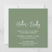 Minimalistisch Sage Green Modern Wedding