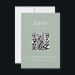 Minimalistisch Sage Green Modern Wedding RSVP Karte<br><div class="desc">Moderne Hochzeitskarten mit minimalistischem Typografie-Design in schlauer grüner Farbe.</div>