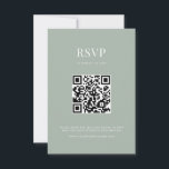 Minimalistisch Sage Green Modern Wedding RSVP Karte<br><div class="desc">Moderne Hochzeitskarten mit minimalistischem Typografie-Design in schlauer grüner Farbe.</div>