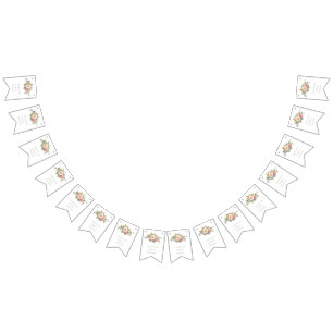 Minimalistisch Sage Green Names Wedding Wimpelkette