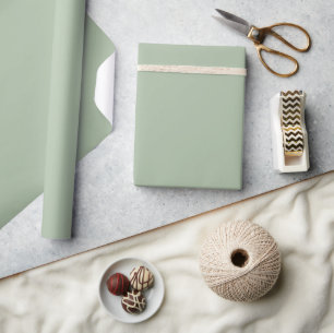 Minimalistisch Sage Green Schlicht Solid Color Geschenkpapier