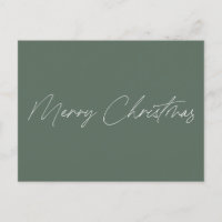 Minimalistisch Sage Green Script Frohe Weihnachten