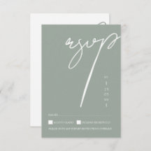 Minimalistisch Sage Green Script Typografy Wedding