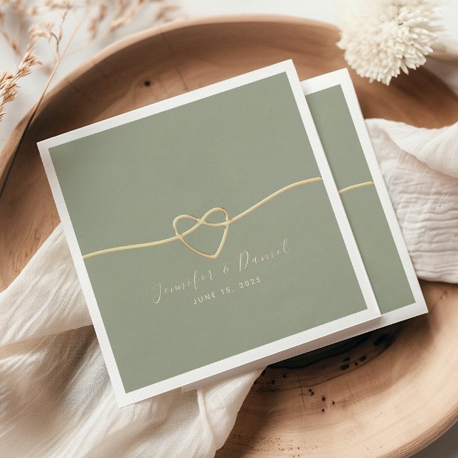 Minimalistisch Sage Green Wedding Napkins Serviette (Von Creator hochgeladen)