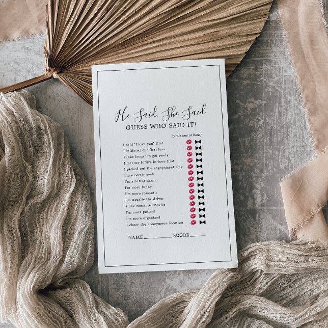 Minimalistisch sagte er, sie sagte Game Flyer (Von Creator hochgeladen)