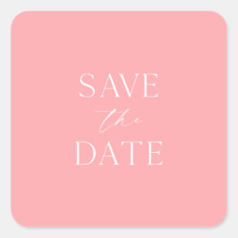 Minimalistisch-Save the Date-Aufkleber Quadratischer Aufkleber
